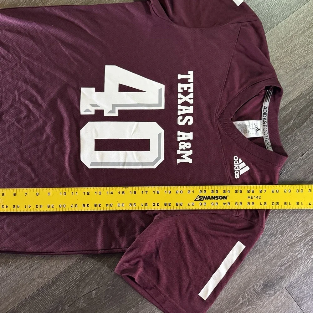 Adidas VON MILLER #40 Texas A&M Aggies Jersey Mens L